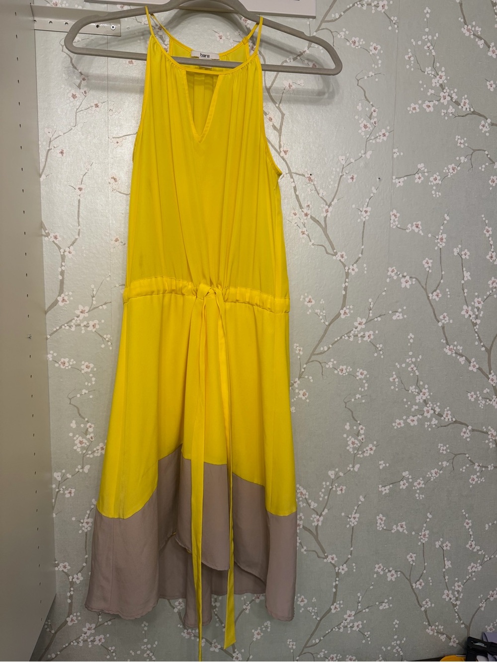 Bar III Yellow Sleeveless Sundress Dress